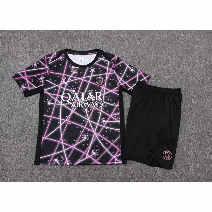 Chandal del Paris Saint-Germain Jordan Manga Corta 25-26 Negro Rosa - Pantalon Corto